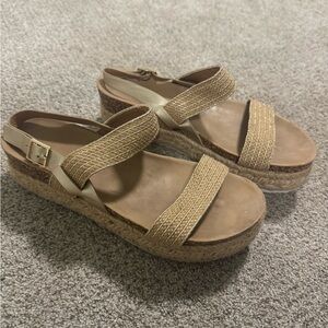 Women's Tan Platform Sandals